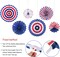 Fourth of July Decorations Red White Blue Decorations Set of Paper Fans